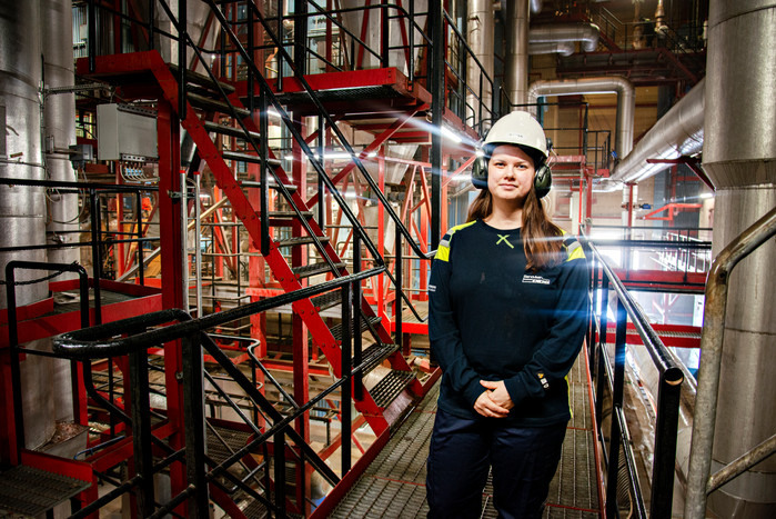 Stina Eriksson pluggar till energisystemingenjör på Högskolan i Gävle. Hon har gjort sin co-op-praktik på Sandviken Energi och värmeverket