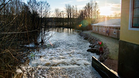Bild från vattenkraftstationen i Gästrike Hammarby